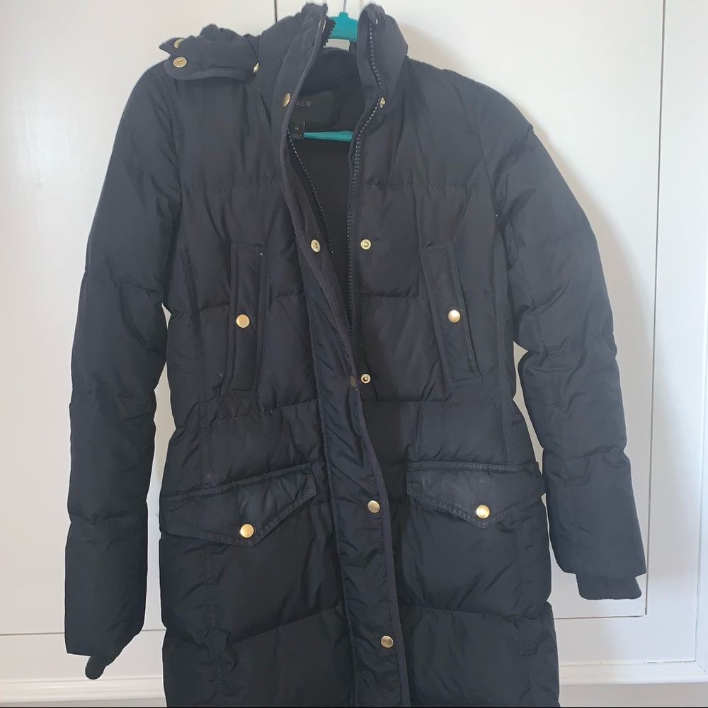 J Crew Black Puffer
